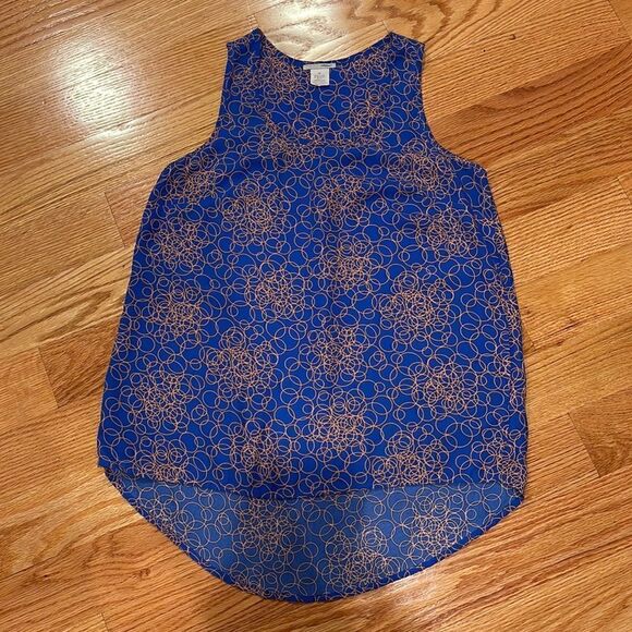 NWOT Halogen scoop neck pattern tank XS - Picture 2 of 4